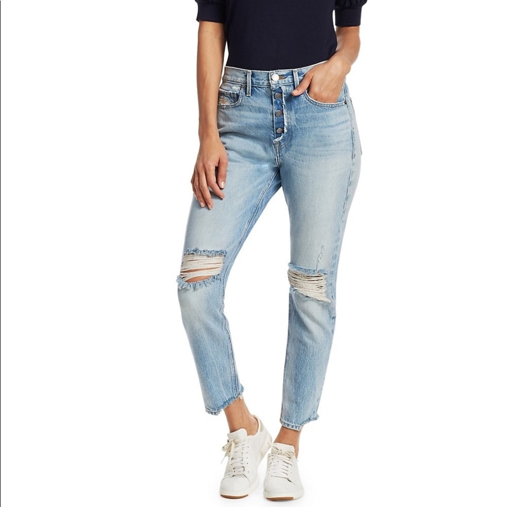 NWT Frame Le Original High-Rise Skinny Distressed